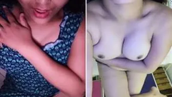 Desi Babe Flashing Pussy And Tits On Private Video Chat Show