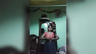 Wife Stripping Completely Naked Recording Selfie For Her Hubby