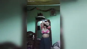 Wife Stripping Completely Naked Recording Selfie For Her Hubby