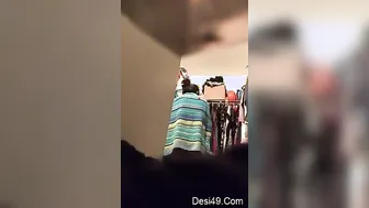 Sexy Babe Getting Dressed After Hot Shower Caught On Hidden Cam