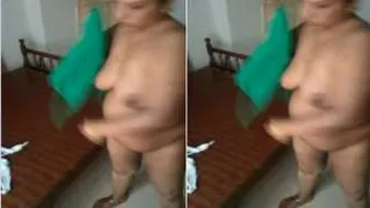 Married Aunty Caught Fully Naked On Hidden Camera At Home