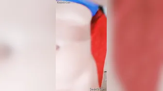 Cheating Married Slut Stripping Naked And Fingering Her Pussy