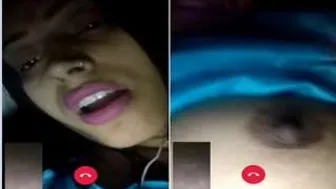 Married Bhabhi Flashing Her Tits And Pussy During Call Again