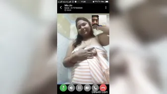 Cheating Wife Flashing Big Boobs To Lover On Video Call