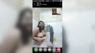Cheating Wife Flashing Big Boobs To Lover On Video Call