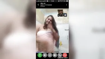 Cheating Wife Flashing Big Boobs To Lover On Video Call