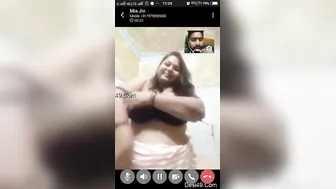 Cheating Wife Flashing Big Boobs To Lover On Video Call