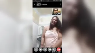 Cheating Wife Flashing Big Boobs To Lover On Video Call