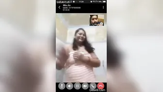 Cheating Wife Flashing Big Boobs To Lover On Video Call