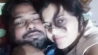 Young Indian Couple Making Out Passionately In Their Bedroom