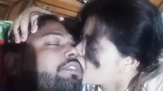 Young Indian Couple Making Out Passionately In Their Bedroom