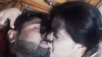 Young Indian Couple Making Out Passionately In Their Bedroom