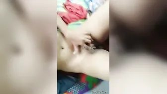 Young Village Girl Fingering Herself While Recording Closeup