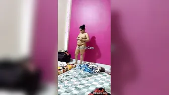 Married Bhabhi Getting Dressed After Quick Morning Session