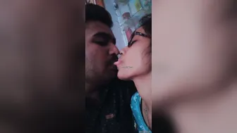 Young Indian Couple Kissing Passionately Outdoors Together