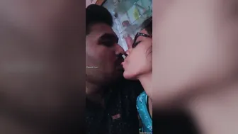 Young Indian Couple Kissing Passionately Outdoors Together