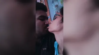 Young Indian Couple Kissing Passionately Outdoors Together