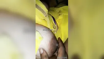 My Desi Wife Moaning While I Squeeze Her Soft Boobs In Bed