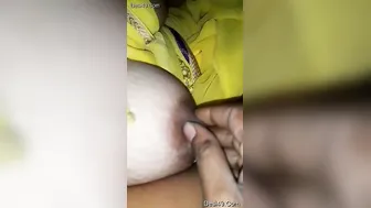 My Desi Wife Moaning While I Squeeze Her Soft Boobs In Bed