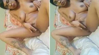 Nri GF Playing With Her Favorite Toy In Bedroom Alone