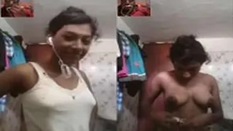 Pretty GF Undressing Revealing Her Tight Body For Lover