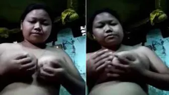 Nepali Married Woman Playing With Her Massive Boobs On Cam