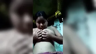 Nepali Married Woman Playing With Her Massive Boobs On Cam
