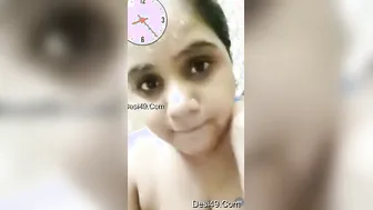 Wife Taking Hot Bath On Video Call Teasing And Showing Off