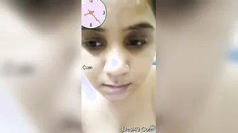 Wife Taking Hot Bath On Video Call Teasing And Showing Off