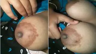 Sexy Desi Bhabhi Revealing Her Massive Natural Tits For Me