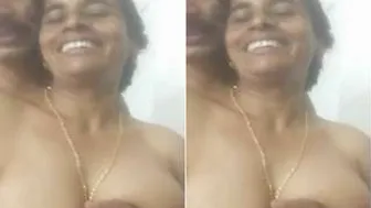 Desi Couple Getting Naughty Groping And Pressing Her Breasts