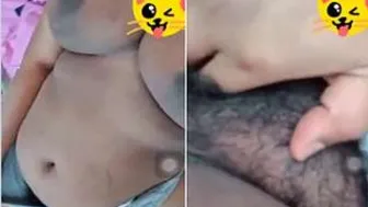 Cheating Aunty Teasing Her Secret Lover During Video Call