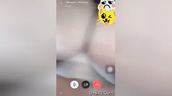 Cheating Aunty Teasing Her Secret Lover During Video Call