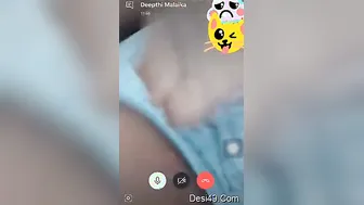 Cheating Aunty Teasing Her Secret Lover During Video Call