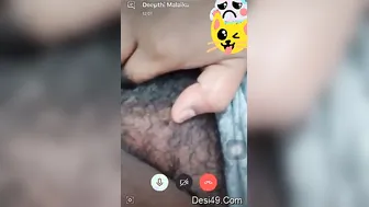 Cheating Aunty Teasing Her Secret Lover During Video Call