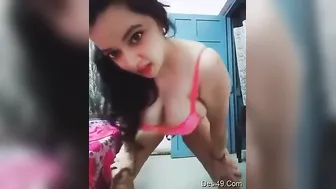 Horny GF Dancing Naked Flaunting Her Massive Boobs