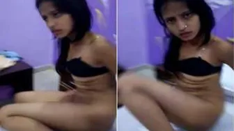 Young GF Spreading Her Pussy While Lover Records Her