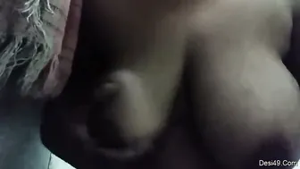 Slutty Wife Proudly Displaying Her Massive Tits For Camera