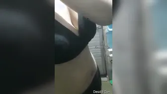 Young GF Shyly Exposing Her Perky Tits For Him
