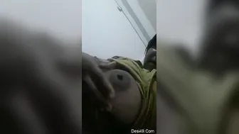 Sexy Married Bhabhi Teasing And Playing With Her Big Boobs