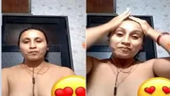 Married Woman Flashing Her Round Tits During Secret Video Call