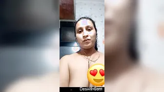Married Woman Flashing Her Round Tits During Secret Video Call