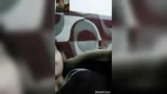 Horny Wife Flashing Her Big Natural Tits During Video Call