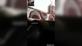 Horny Wife Flashing Her Big Natural Tits During Video Call