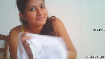 Sexy Tamil Babe Revealing Her Natural Breasts Just For Me Now