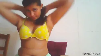 Sexy Tamil Babe Revealing Her Natural Breasts Just For Me Now