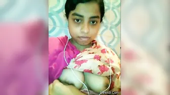My GF Showing Me Her Tits And Pussy On Video Call Today