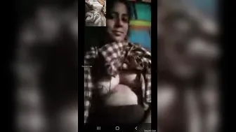 My Indian GF Flashing Her Perky Boobs On Our Video Call