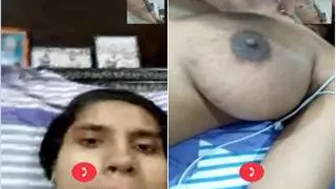 GF Showing Her Big Tits And Dripping Pussy On Video