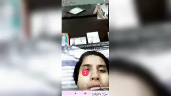 GF Showing Her Big Tits And Dripping Pussy On Video